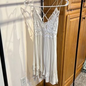 Free people white mini dress